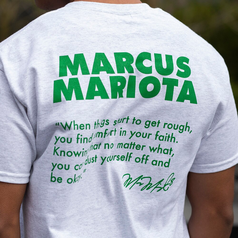 Student Athlete, McKenzie SewOn, Grey, Crew Neck, Cotton, Men, Unisex, Football, Marcus Mariota, 590586